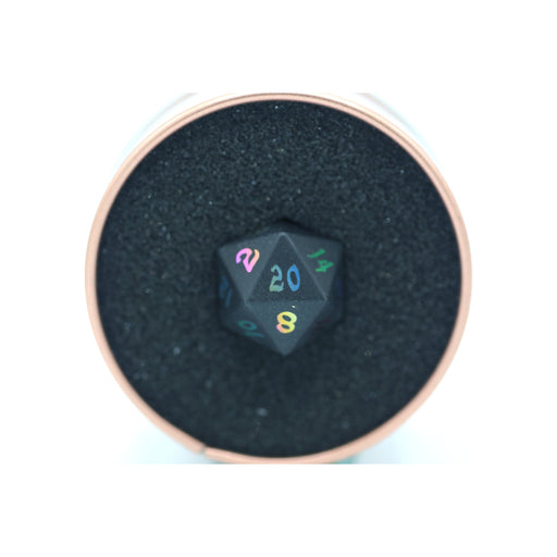 Single Gemstone Black Magic d20 Dice - Premium Polyhedral Dice Set - Just $26.99! Shop now at Retro Gaming of Denver