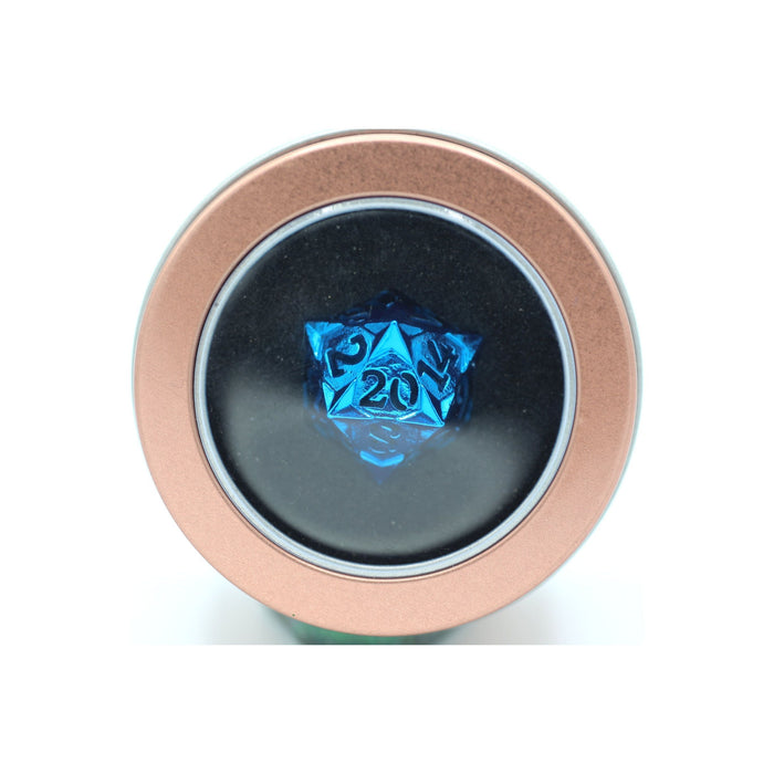 Single Hollow Morning Star D20 Dice - Shiny Blue - Just $26.99! Shop now at Retro Gaming of Denver