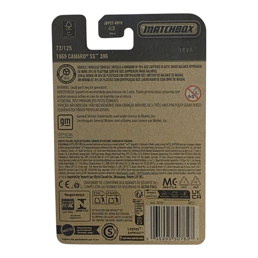 Matchbox 1969 Camaro SS 396 - 2025 Matchbox Series 72/125 - for just $1.89! 