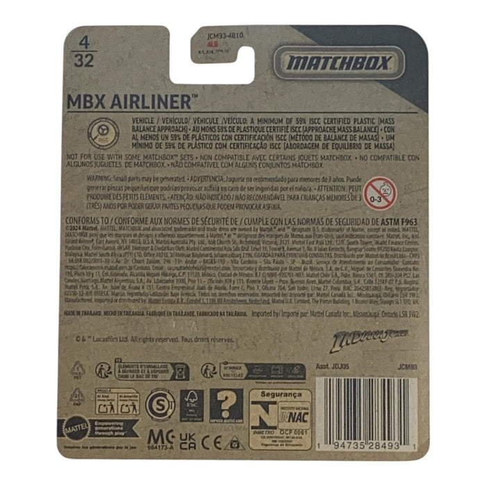 Matchbox MBX Airliner - Matchbox Sky Busters Indiana Jones Series - for just $8.99! 