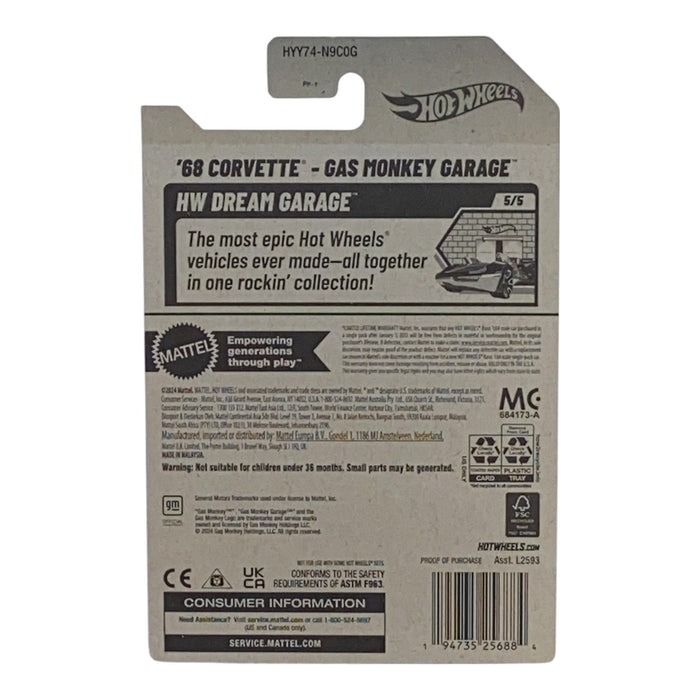 Hot Wheels '68 Corvette - Gas Monkey Garage - HW Dream Garage Series 5/5 - for just $1.79! 