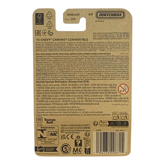 Matchbox '16 Chevy Camaro Convertible - Cry Baby - Matchbox Candy Series 5/6 - for just $1.79! 