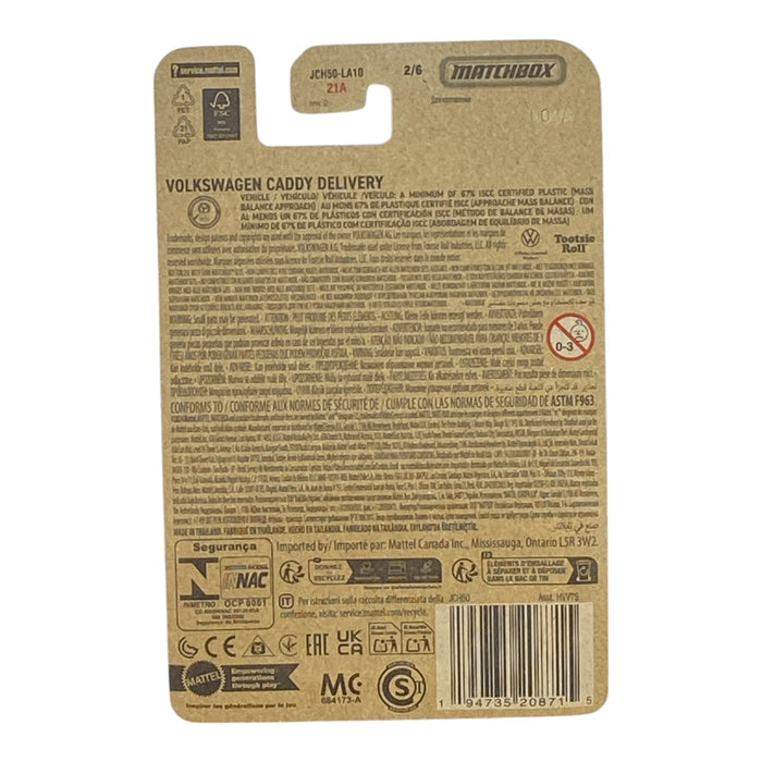 Matchbox Volkswagen Caddy Delivery - Tootsie Roll Pop - Matchbox Candy Series 2/6 - for just $1.79! 