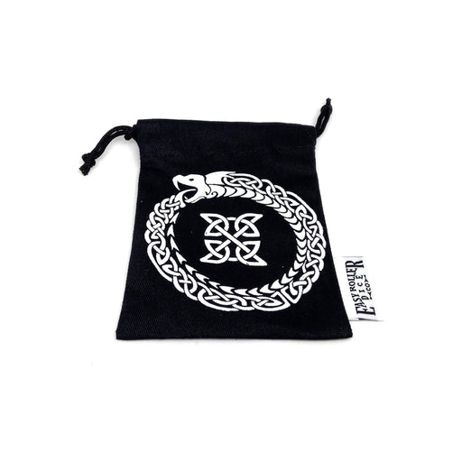 Small Cotton Twill Dice Bag - Ouroboros Design - Premium Dice Bags - Just $5.95! Shop now at Retro Gaming of Denver