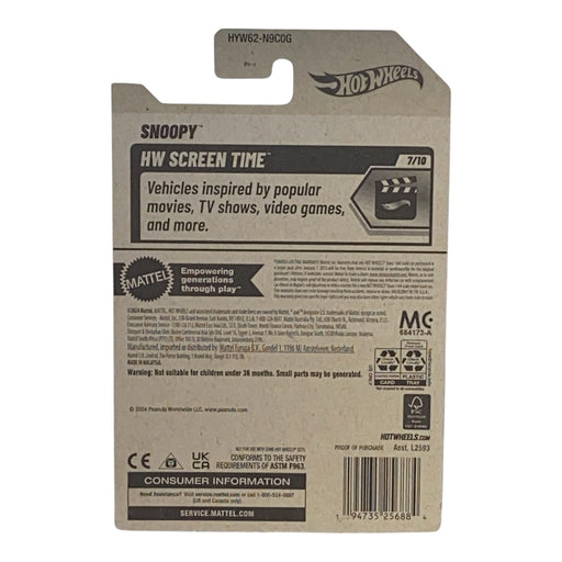 Hot Wheels Snoopy - HW Screen Time Series 7/10 - for just $1.99! 