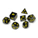 Gun Metal 7 Piece Dice Set - Signature Font - Yellow - Just $24.95! Shop now at Retro Gaming of Denver