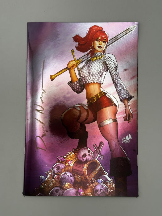 [SIGNED by David Nakayama] IMMORTAL RED SONJA #1 DAVID NAKAYAMA EXCLUSIVE FULL FOIL VIRGIN VAR (11/30/2022) - for just $50! 