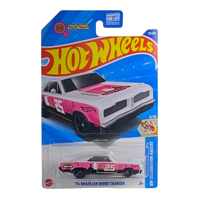 Hot Wheels '74 Brazilian Dodge Charger - International Woman's Day - Celebration Racers Series 3/10 - for just $1.79! 