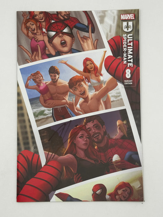 [Signed by Hickman] Ultimate Spider-Man #8 Unknown Comics Ejikure Exclusive Var [INST] - for just $25! 