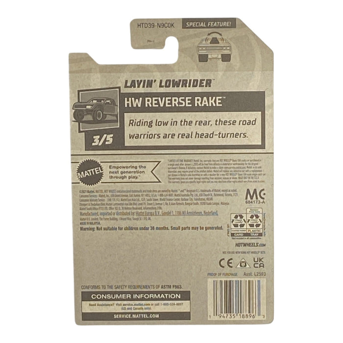 Hot Wheels Layin' Lowrider - HW Reverse Rake Series 3/5 - for just $1.79! 