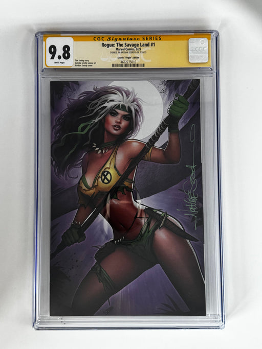 [Signed by Nathan Szerdy] Rogue The Savage Land #1 CGC 9.8 Yellow Label Szerdy Exclusive Virgin Var - for just $125! 