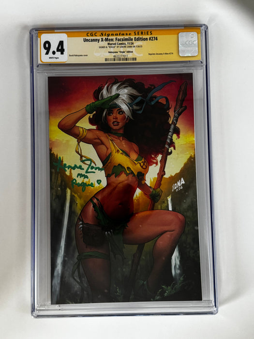 [Signed by Lenore Zann] Uncanny X-Men Facsimile Edition #274 CGC 9.4 Yellow Label Nakayama Exclusive Virgin Var - for just $125! 
