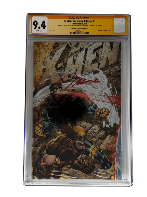 [TRIPLE SIGNED CGC YELLOW LABEL 4 PACK FOIL] X-Men 1991 #1 Facsimile Jim Lee | Claremont |  Williams Cover Var [Set #3] - for just $900! 