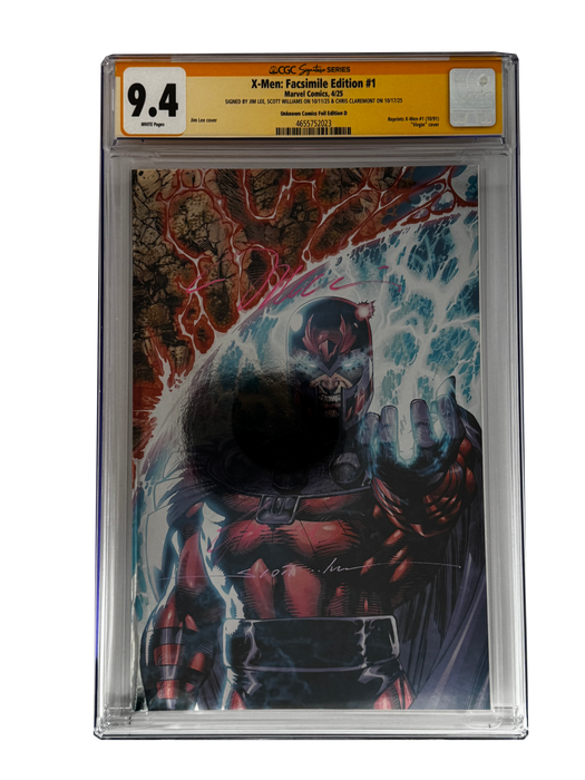 [TRIPLE SIGNED CGC YELLOW LABEL 4 PACK FOIL] X-Men 1991 #1 Facsimile Jim Lee | Claremont |  Williams Cover Var [Set #3] - for just $900! 