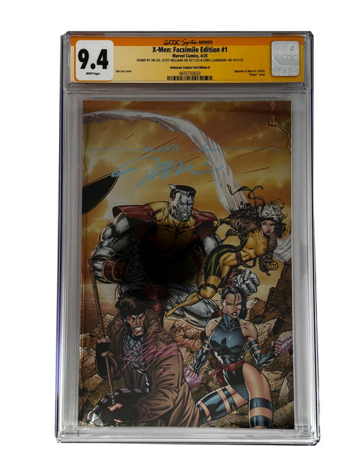 [TRIPLE SIGNED CGC YELLOW LABEL 4 PACK FOIL] X-Men 1991 #1 Facsimile Jim Lee | Claremont |  Williams Cover Var [Set #2] - for just $900! 