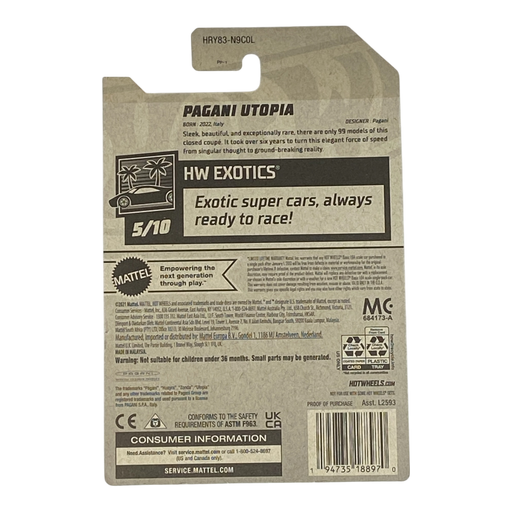 Hot Wheels Pagani Utopia | Exotics Series 5/10 - for just $2.49! 