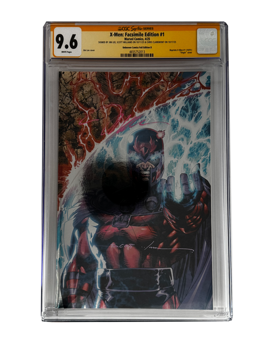 [TRIPLE SIGNED CGC YELLOW LABEL 4 PACK FOIL] X-Men 1991 #1 Facsimile Jim Lee | Claremont |  Williams Cover Var [Set #2] - for just $900! 