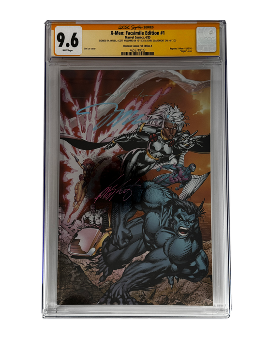 [TRIPLE SIGNED CGC YELLOW LABEL 4 PACK FOIL] X-Men 1991 #1 Facsimile Jim Lee | Claremont |  Williams Cover Var [Set #1] - for just $900! 