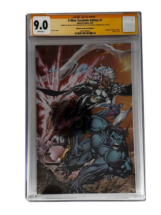 [TRIPLE SIGNED CGC YELLOW LABEL 4 PACK FOIL] X-Men 1991 #1 Facsimile Jim Lee | Claremont |  Williams Cover Var [Set #4] - for just $650! 