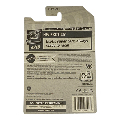 Hot Wheels Lamborghini Sesto Elemento | Exotics Series 4/10 - for just $2.49! 