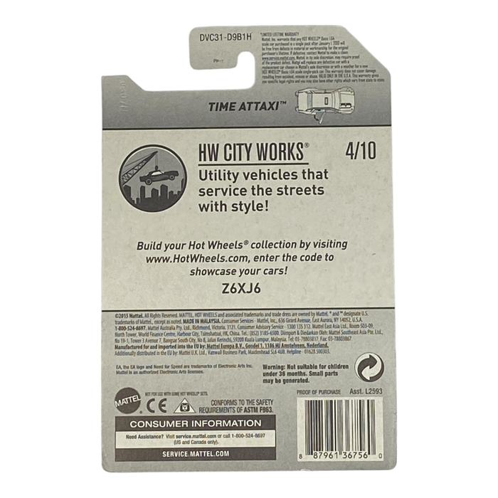 Hot Wheels Time Attaxi | City Works Series 4/10 - for just $2.49! 