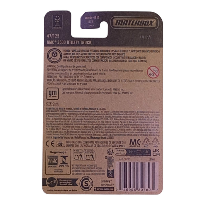 Matchbox GMC 3500 Utility Truck - Matchbox Series 47/125 - for just $1.79! 