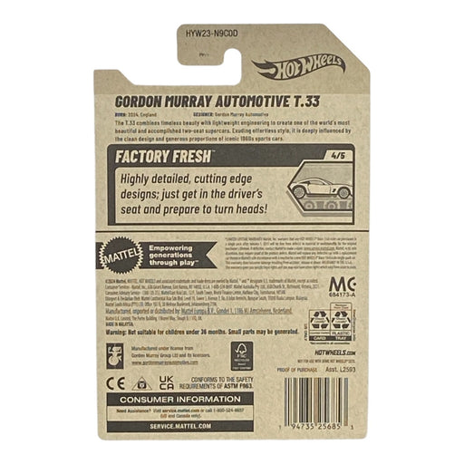 Hot Wheels Gordon Murry Automotive T.33 - Factory Fresh Series 4/5 - for just $1.79! 