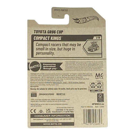 Hot Wheels Toyota GR86 Cup - Compact Kings Series 1/10 - for just $1.79! 