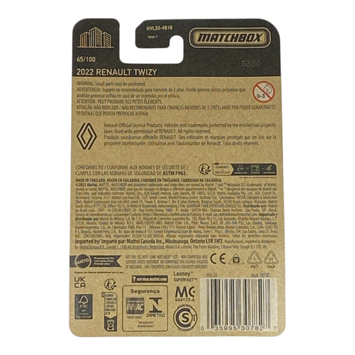 Matchbox 2022 Renault Twizy - Matchbox Series 65/100 - for just $1.79! 