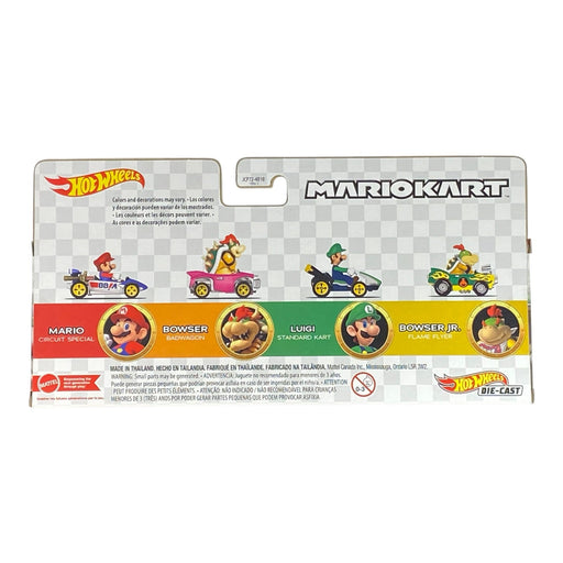 Hot Wheels Mario Kart Vehicle 4-Pack - Mario, Bowser, Luigi, and Bowser Jr. - for just $17.99! 