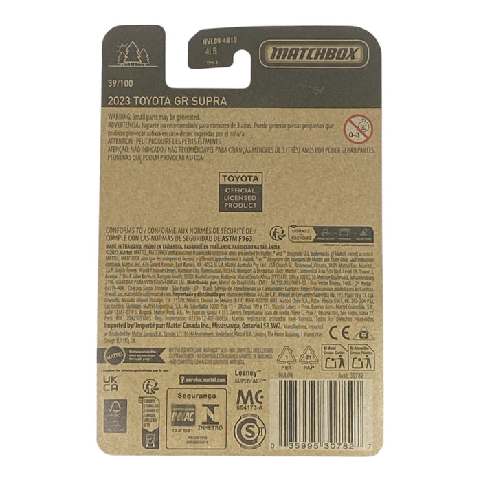 Matchbox 2023 Toyota GR Supra - Matchbox Series 39/199 - for just $1.89! 
