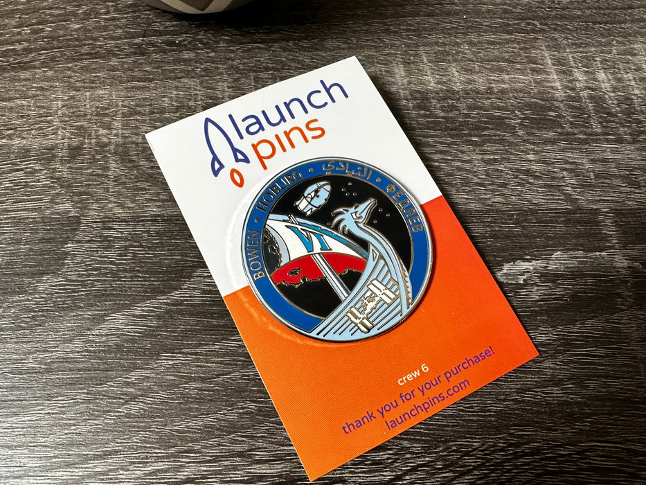 NASA Crew-6 USCV-6 Mission Patch Hard Enamel Pin - for just $11.95! 