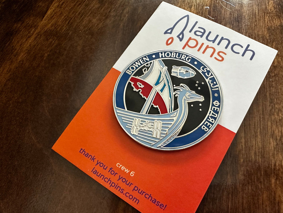 NASA Crew-6 USCV-6 Mission Patch Hard Enamel Pin - for just $11.95! 