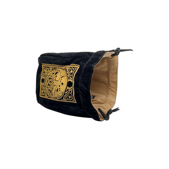 LIMITED EDITION: Black & Tan Spell Book Reversible Microfiber Self-Standing Large Dice Bag - Premium Dice Bags - Just $14.95! Shop now at Retro Gaming of Denver