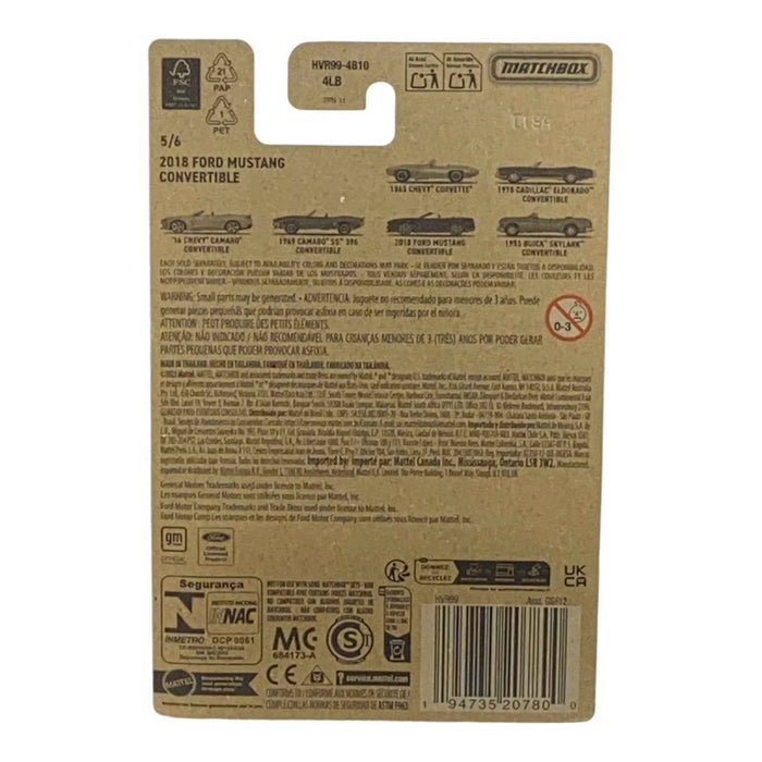 Matchbox 2018 Ford Mustang Convertible - Matchbox Convertible Series 5/6 - for just $1.79! 