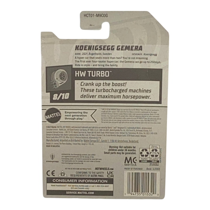 Hot Wheels Koenigsegg Gemera - Turbo Series 8/10 - for just $1.79! 