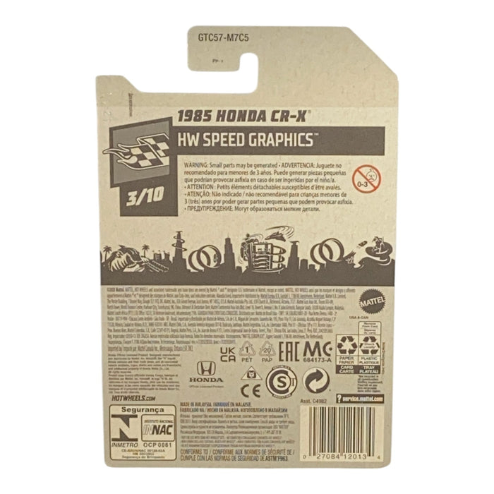 Hot Wheels 1985 Honda CR-X - Speed Graphics Series 3/10 - for just $1.79! 