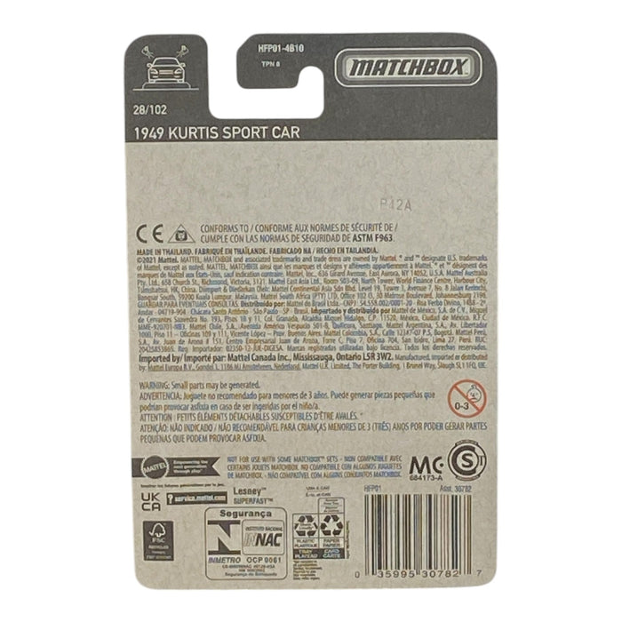 Matchbox 1949 Kurtis Sport Car - Matchbox Series 28/102 - for just $1.79! 