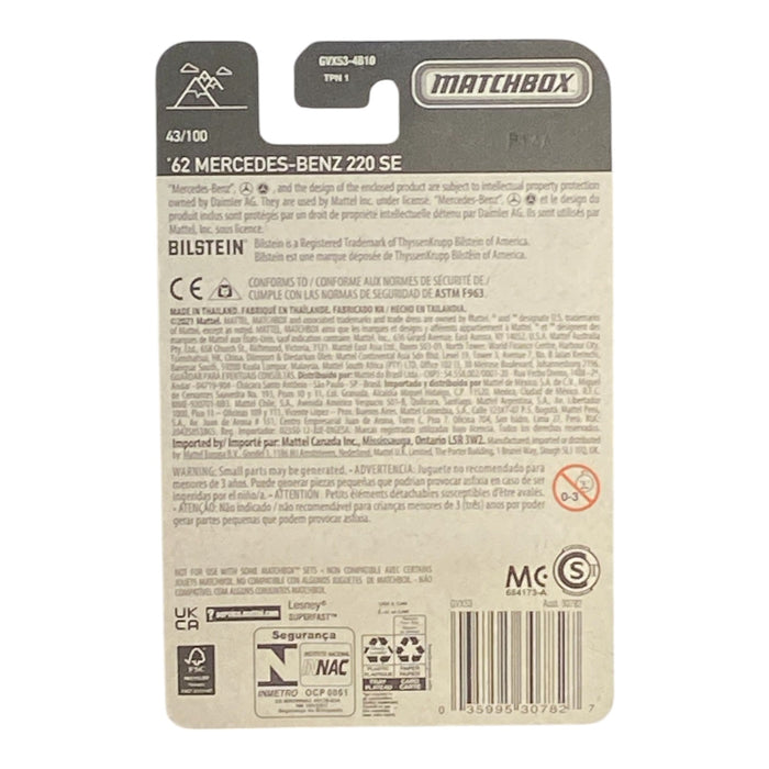 Matchbox '62 Mercedes-Benz 220 SE - Matchbox Series 43/100 - for just $1.79! 