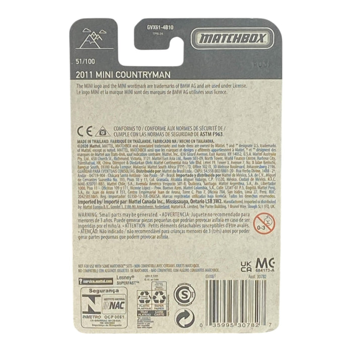 Matchbox 2011 Mini Countryman - Matchbox Series 51/100 - for just $1.79! 