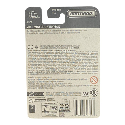 Matchbox 2011 Mini Countryman - Matchbox Series 2/102 - for just $1.79! 