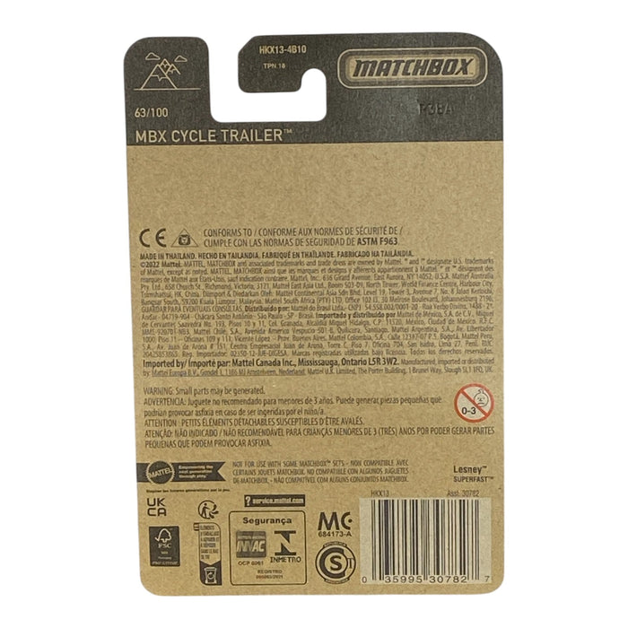 Matchbox MBX Cycle Trailer - Chopper Style - 70 Years Series 63/100 - for just $1.79! 