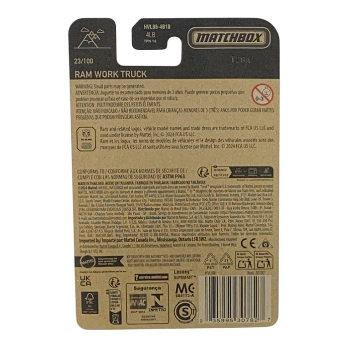 Matchbox Ram Work Truck - Matchbox Series 23/100 - for just $1.79! 