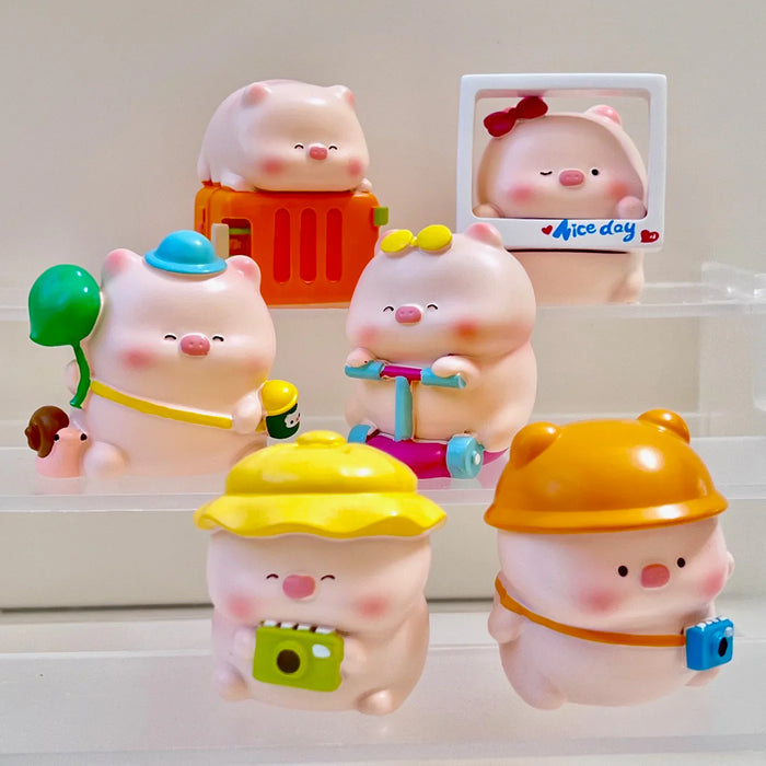 TOURIST PIGGY FIGURINE BLIND BOX (1 Blind Box) - for just $14.99! 
