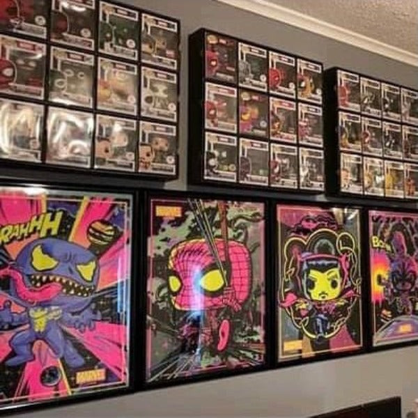 KUBBIE DLX BLACK (3x4) - In Box Display Case for Funko Pops, Wall Mountable & Stackable Pop Shelf (Cardboard) - for just $34.99! 