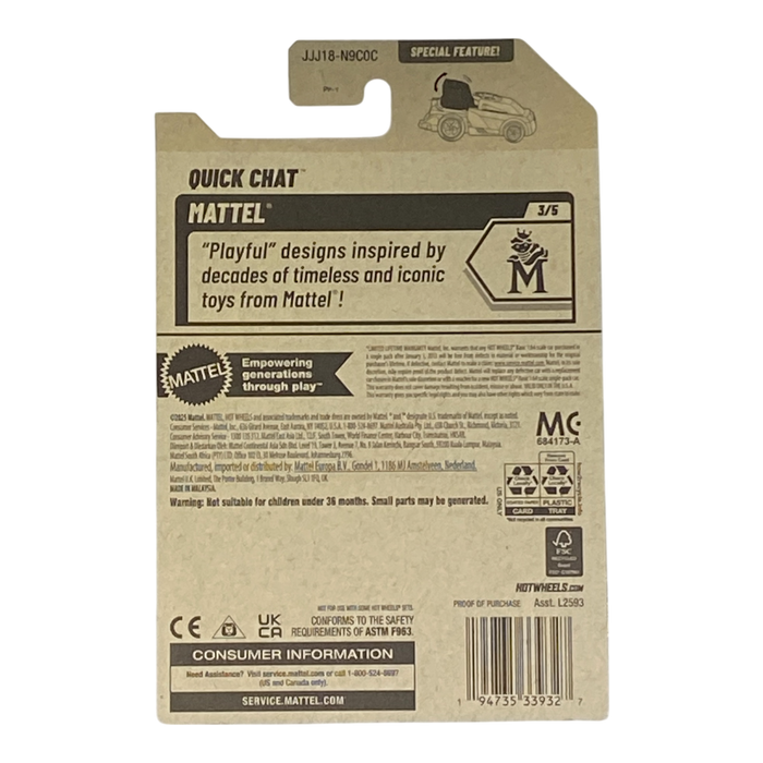 Hot Wheels Quick Chat | Mattel Series 3/5 - for just $2.25! 