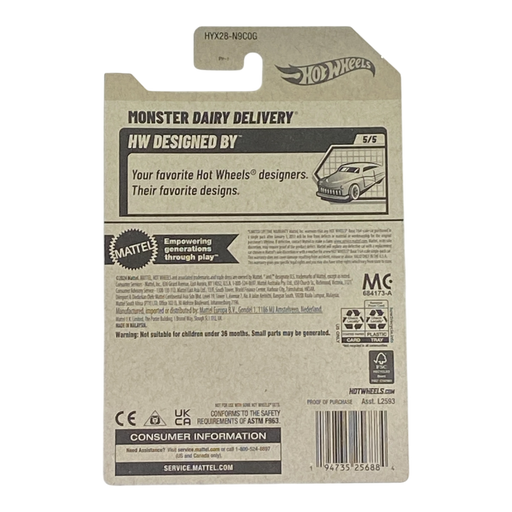 Hot Wheels Monster Dairy Delivery - HW Designed By Series 5/5 - for just $1.89! 