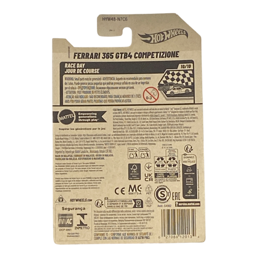 Hot Wheels Ferrari 365 GTB4 Competizione - Race Day / Jour De Course Series 10/10 - for just $4.99! 