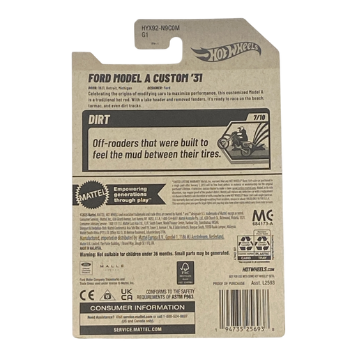 Hot Wheels Ford Model A Custom '31 - Dirt Series 7/10 - for just $1.89! 