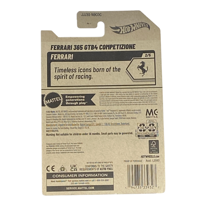 Hot Wheels Ferrari 365 GTB4 Competizone - Ferrari Series 2/5 - for just $3.25! 